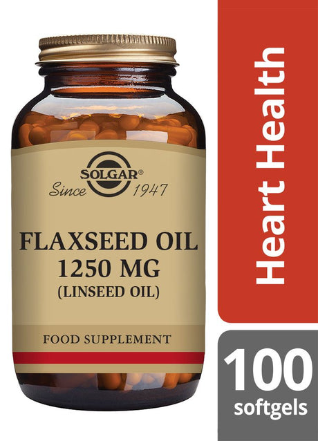 Solgar Flaxseed Oil 1250 mg - 100 Softgels