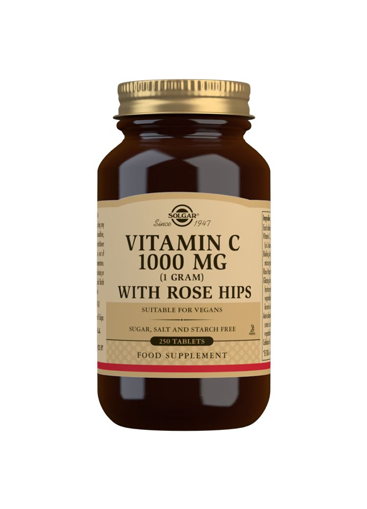 Solgar Vitamin C 1000 mg with Rose Hips - 250 Tablets