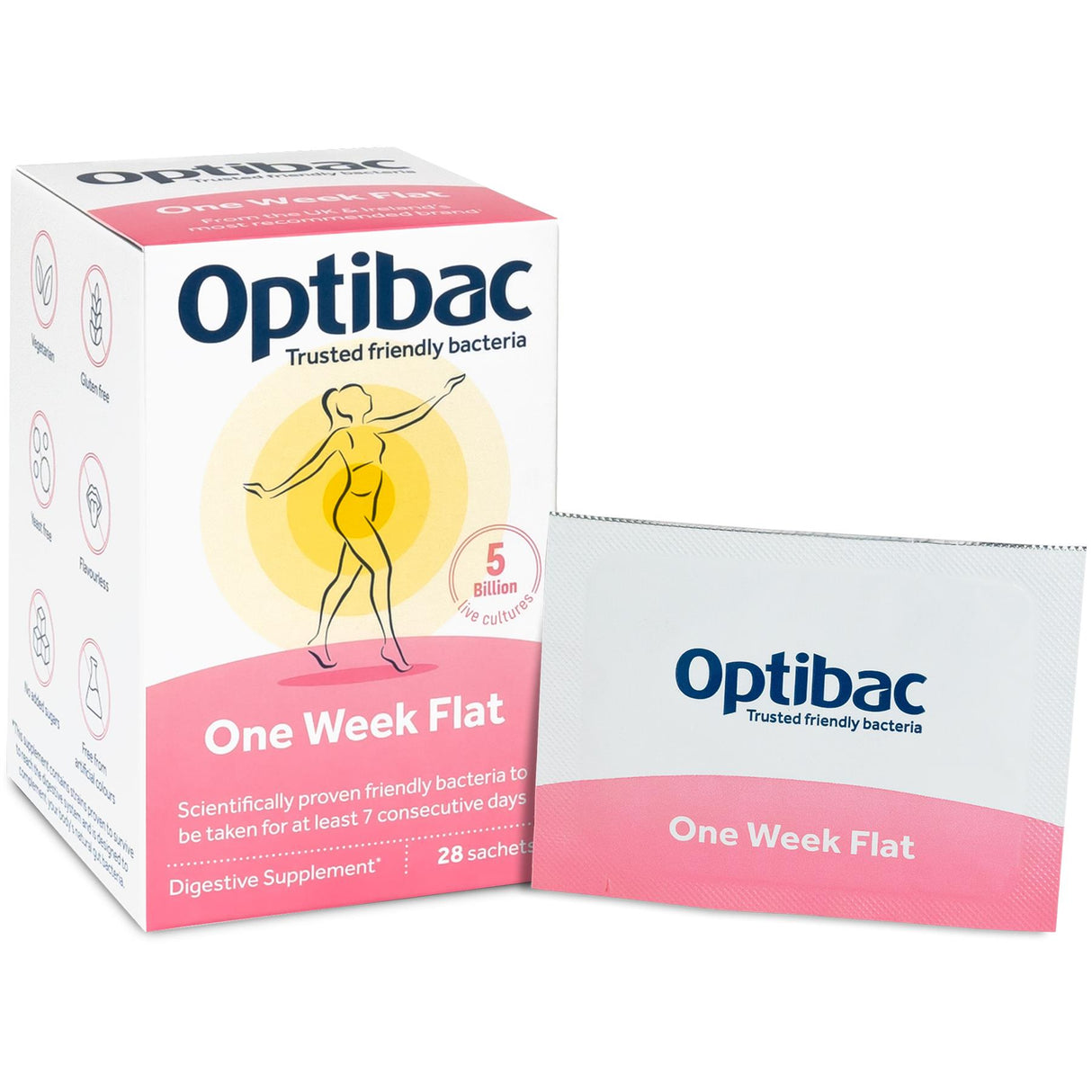 OptiBac Probiotics One Week Flat 7 - 28 Sachets