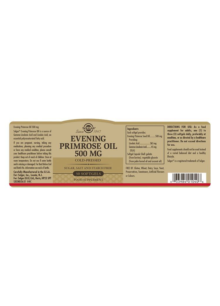 Solgar Evening Primrose Oil 500 mg - 30 Softgels