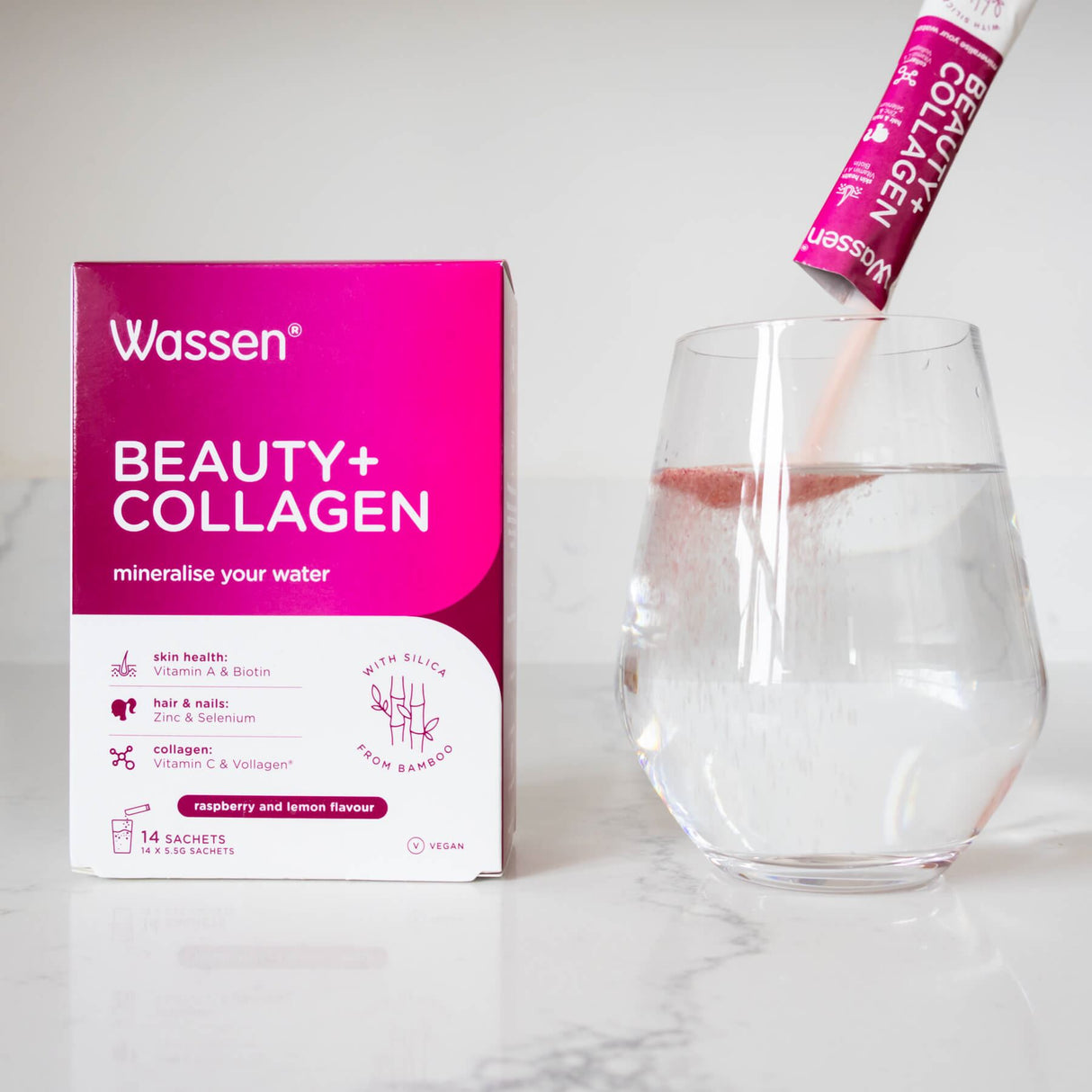 Wassen Beauty + Collagen 14 Sachets