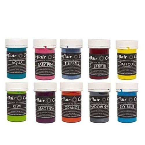 Sugarflair Pastel 25g - Mixed Set of 10