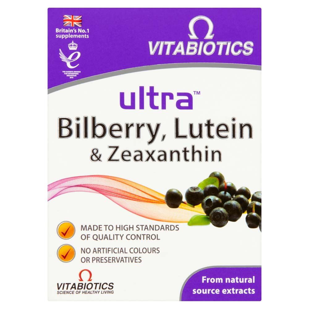 Vitabiotics Ultra Bilberry, Lutein & Zeaxanthin - 30 Tablets