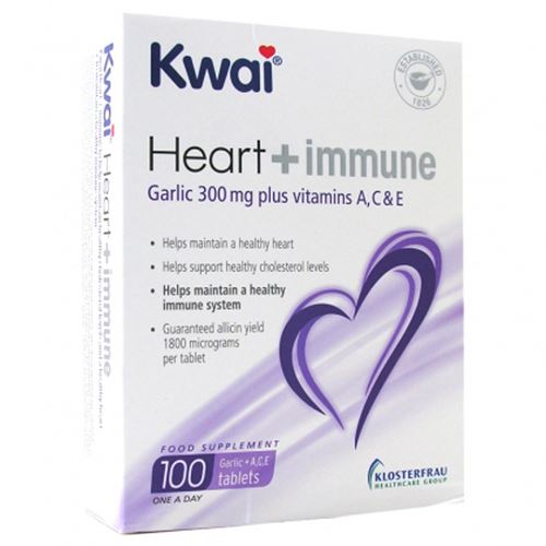 Kwai Heart & Immune Garlic 300mg Plus Vitamins A,C & E (100)