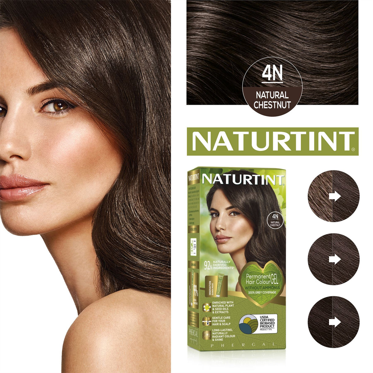 Naturtint Permanent Hair Colour, Plant Enriched Radiant Colour, Ammonia Free, Vegan-Friendly Formula, Long Lasting Grey Coverage - All Shades