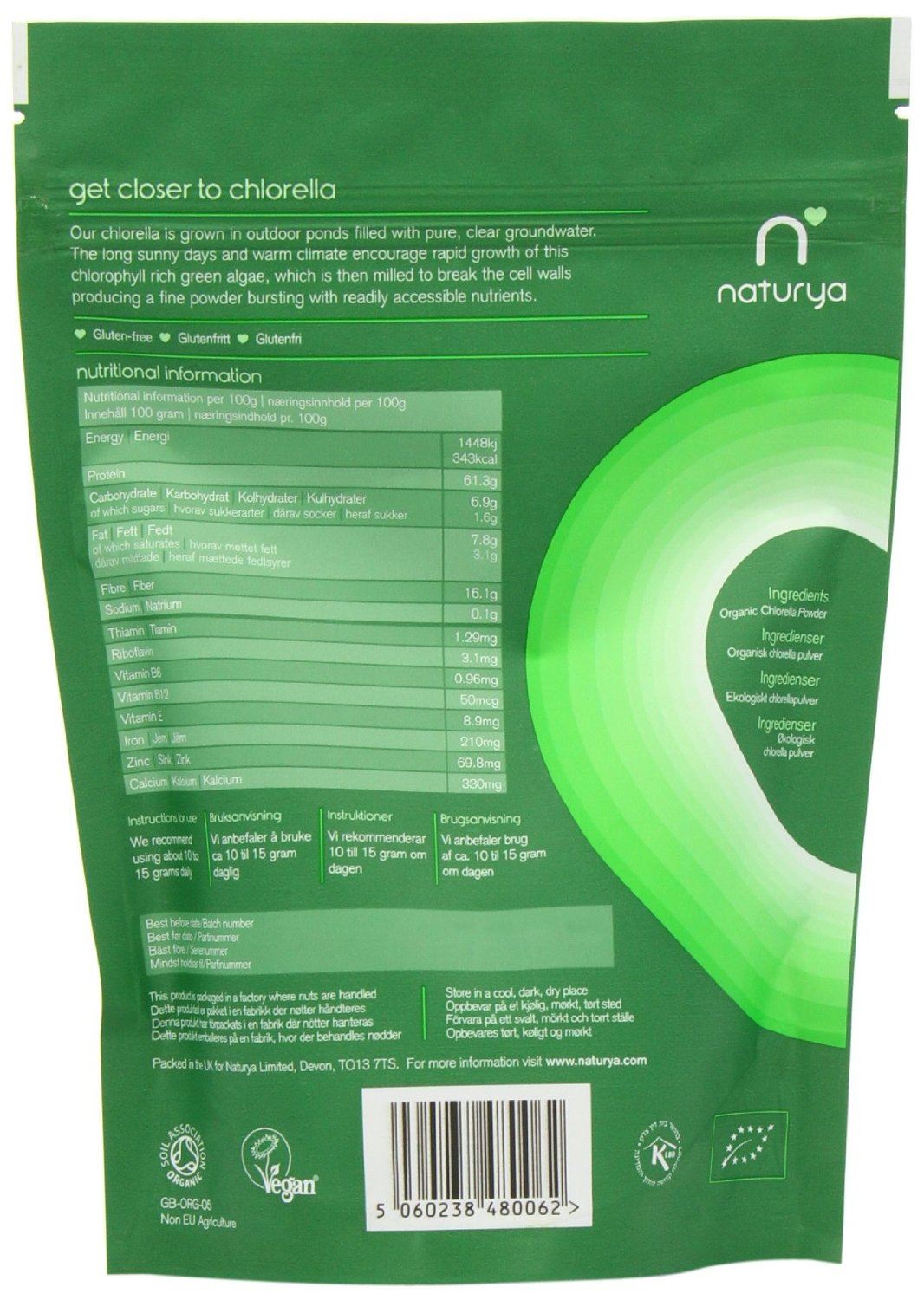 Naturya Organic Chlorella Powder 200g