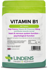 Lindens Vitamin B1 100mg - 100 Tablets