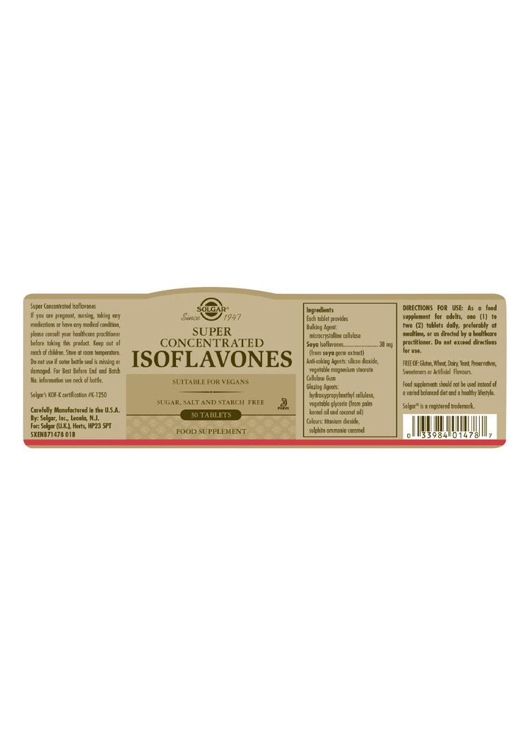 Solgar Super Concentrated Isoflavones - 30 Tablets