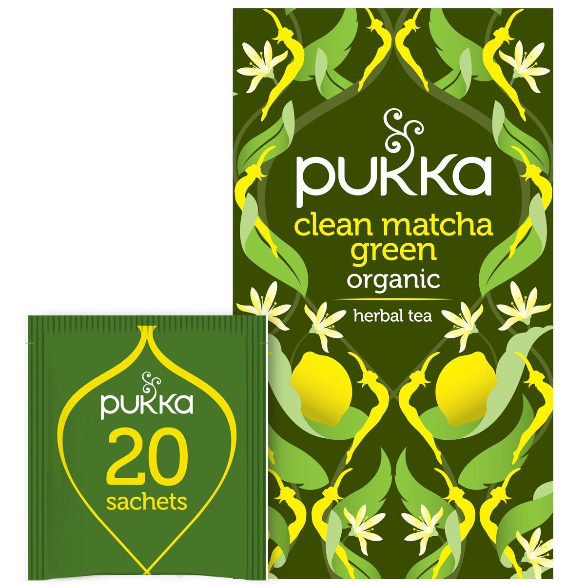 Pukka Herbal Organic Teas - Clean Matcha Green - Pack of 4