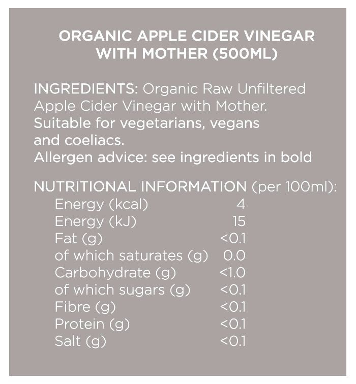 Rayner's Organic Apple Cider Vinegar With Mother - 750ml