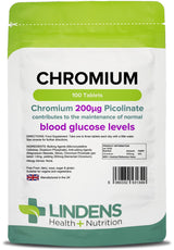 Lindens Chromium 200mcg - 100 Tablets