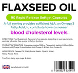 Lindens Flaxseed Oil 1000mg - 90 Capsules