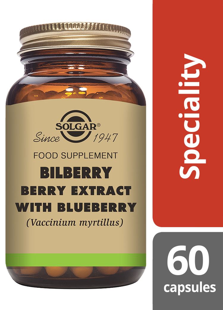 Solgar Bilberry Berry Extract with Blueberry - 60 Vegicaps