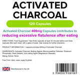 Lindens Activated Charcoal 400mg - 120 Capsules