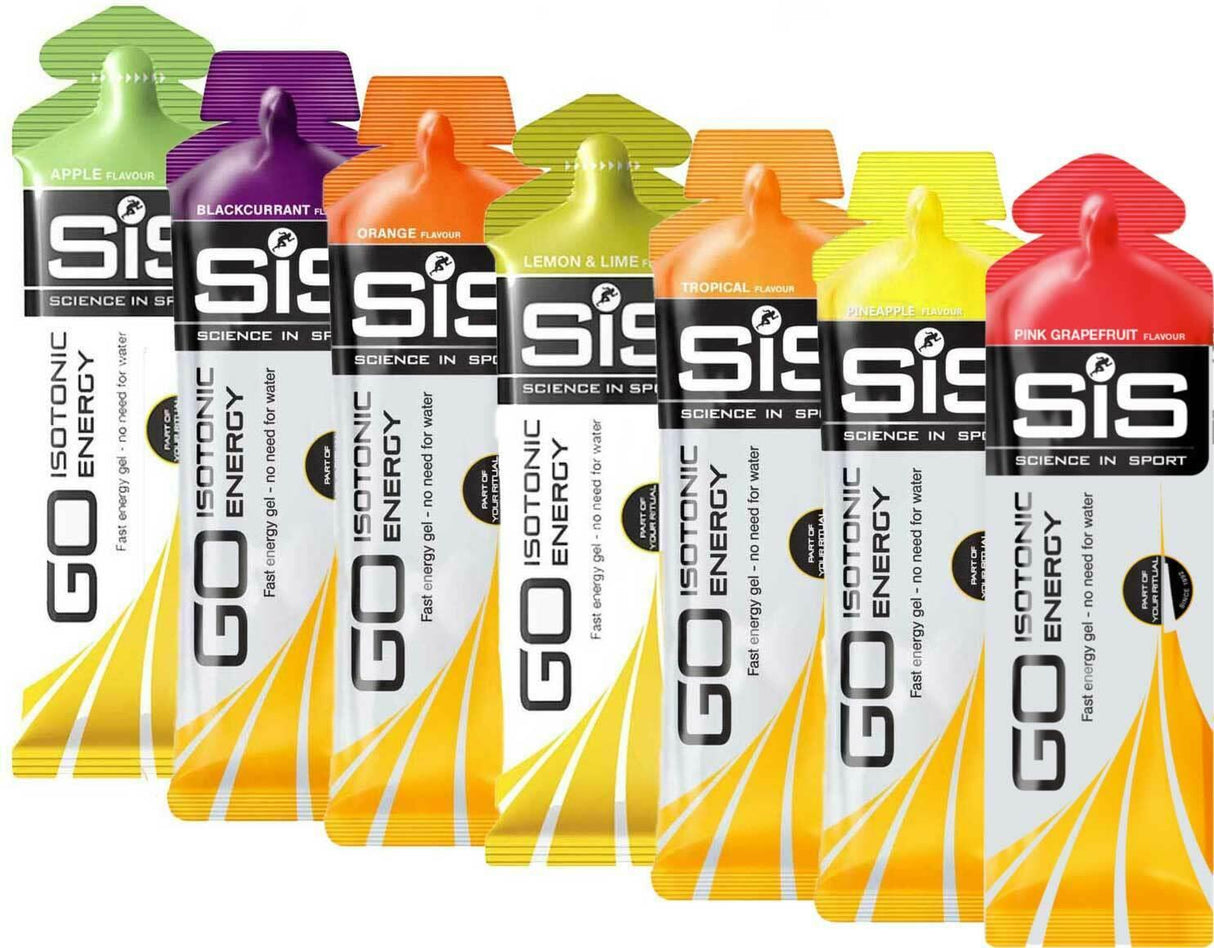 Science in Sport (SIS) GO Isotonic Gel Variety Pack - Pack of 7 x 60ml gels