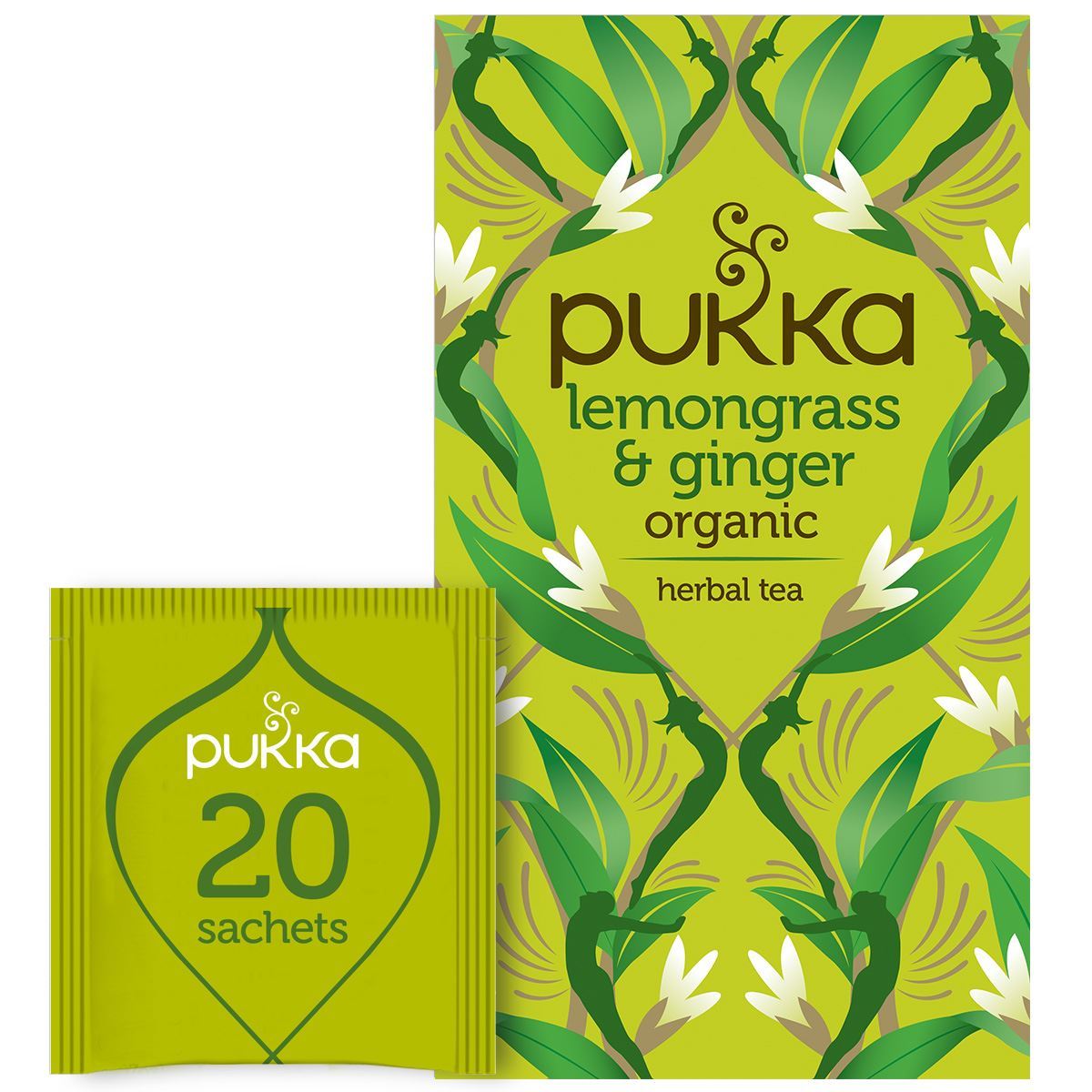 Pukka Herbal Organic Teas - Lemongrass & Ginger - Pack of 4