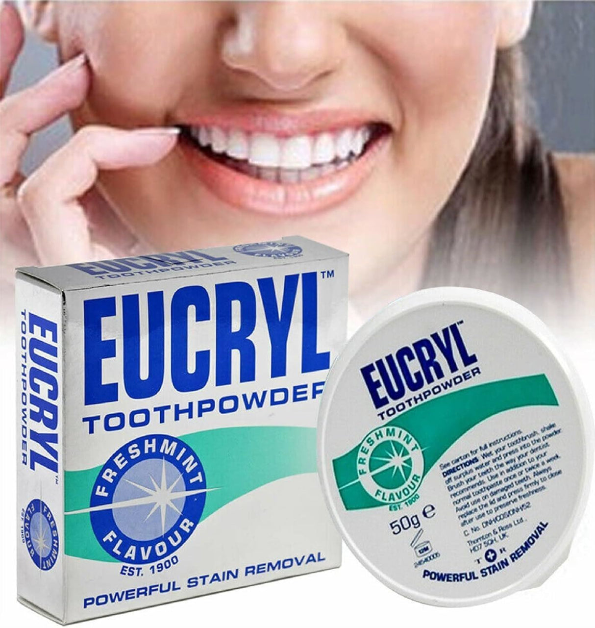 Eucryl Freshmint Flavour Toothpowder 50g - Pack of 12