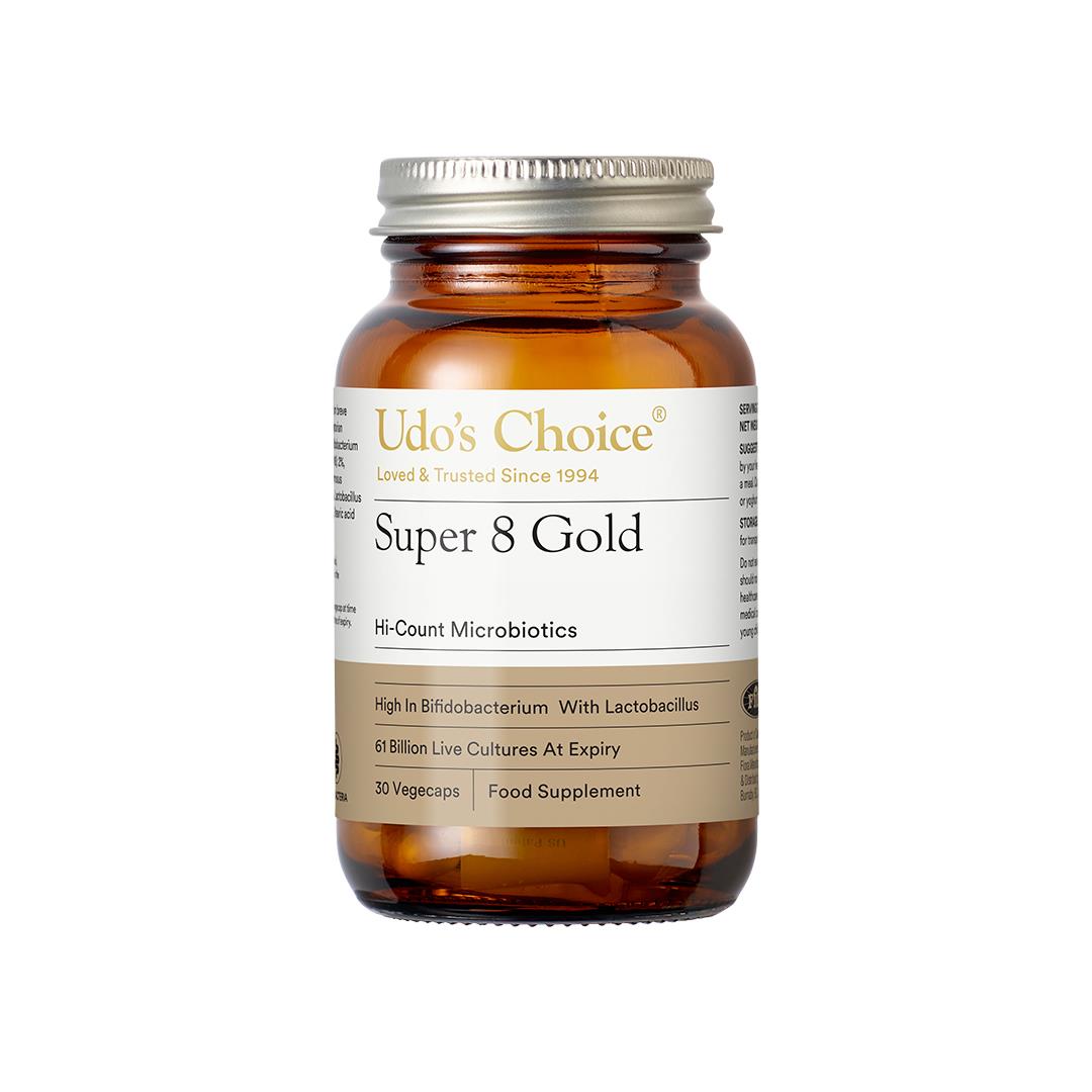 Udos Choice Super 8 Gold  Microbiotics - 30 Vegecaps