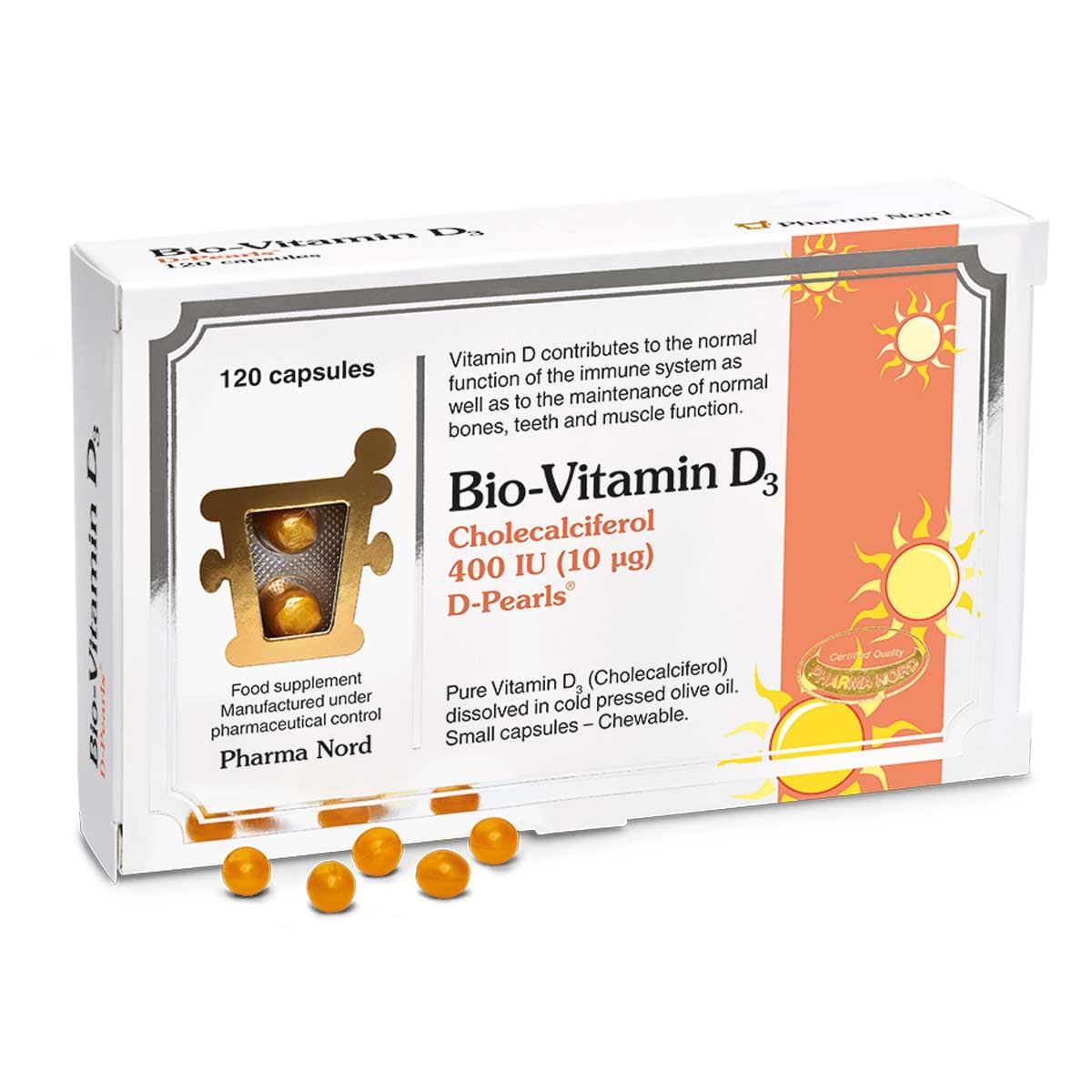 Pharma Nord Bio-Vitamin D3 400IU (10mcg) - 120 Capsules