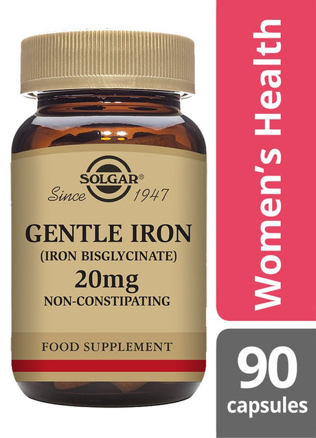 Solgar Gentle Iron (Iron Bisglycinate) 20 mg - 90 Vegicaps