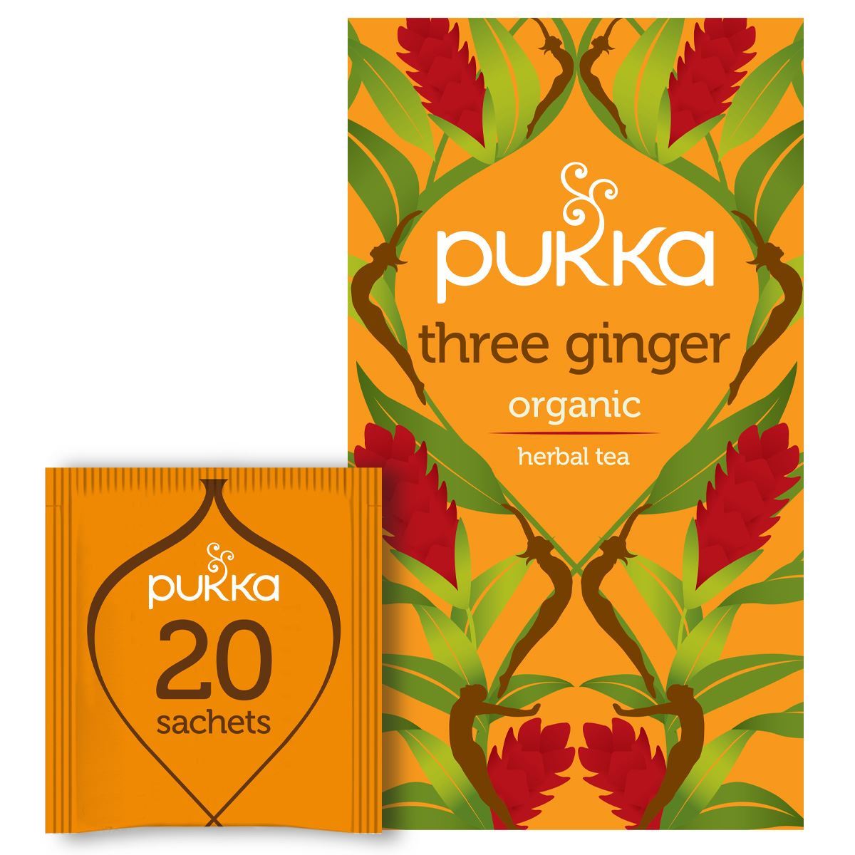 Pukka Herbal Organic Teas - Three Ginger - Pack of 4