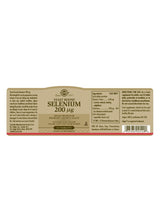 Solgar Selenium (Yeast-Free) 200 µg - 50 Tablets