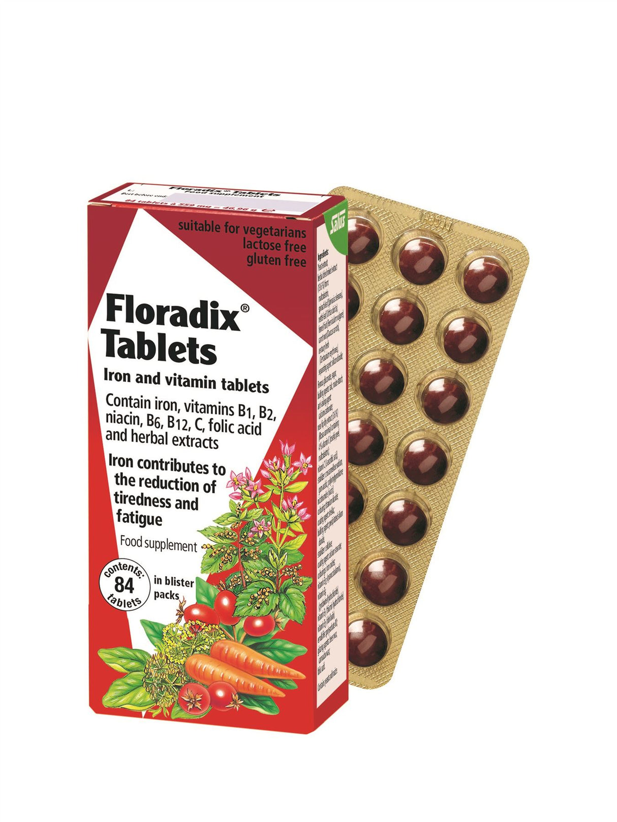 Floradix - Iron and Vitamin - 84 Tablets