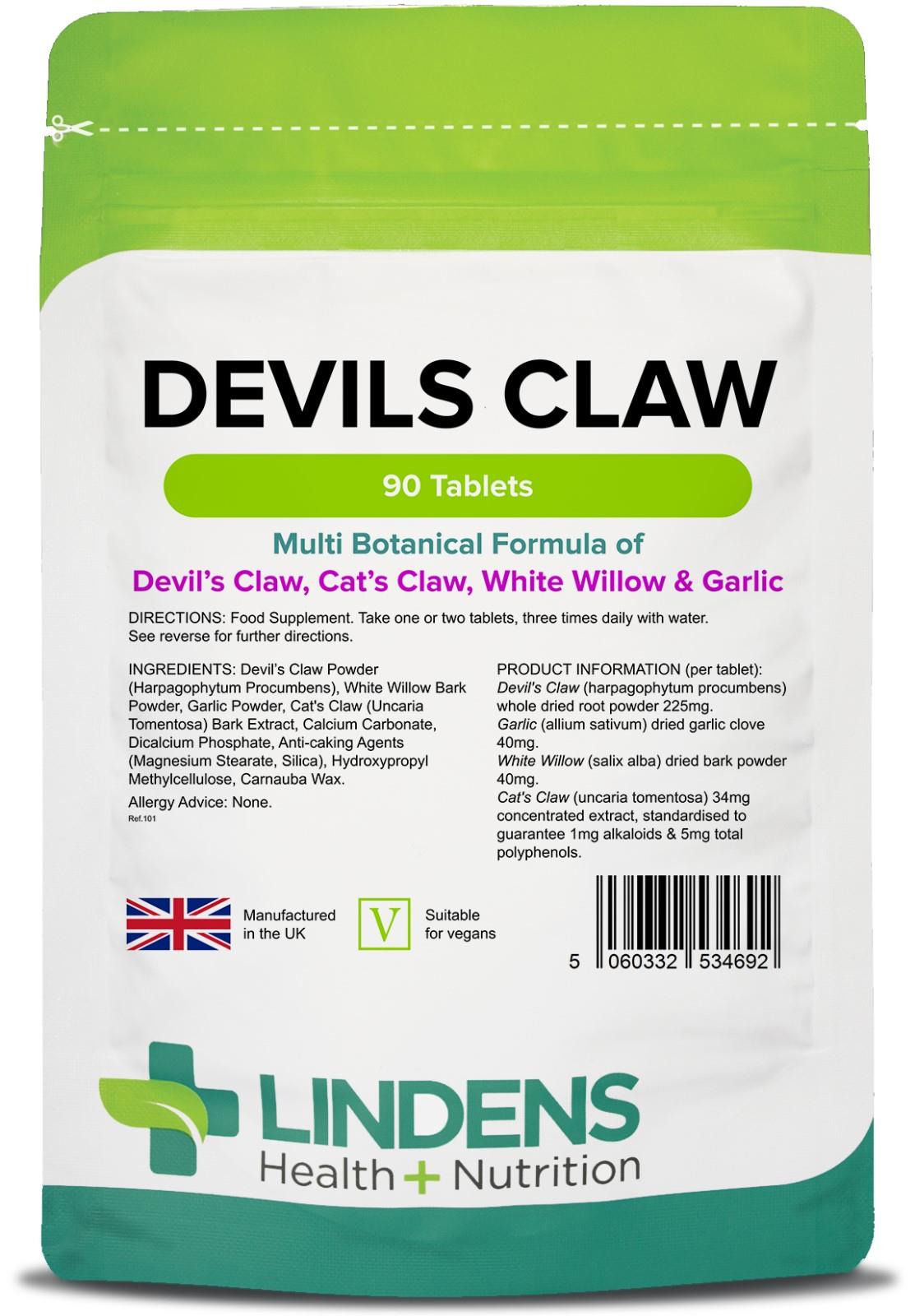 Lindens Devils Claw Formula - 90 Tablets