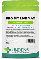 Lindens Pro Bio Live Max 6bn CFU - 365 Capsules