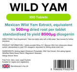 Lindens Wild Yam 500mg - 100 Tablets