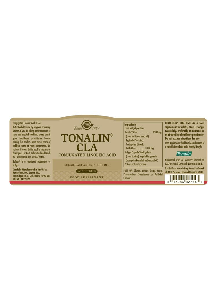 Solgar Tonalin CLA - 60 Softgels