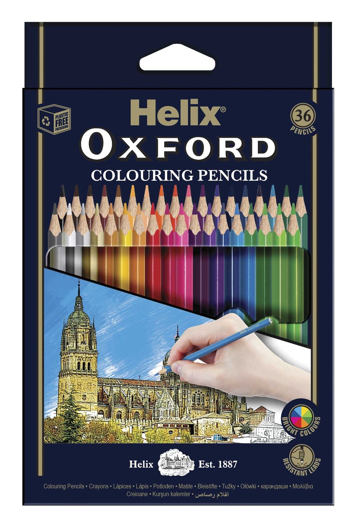 Helix Oxford 7" Colouring Pencils x36 Pack