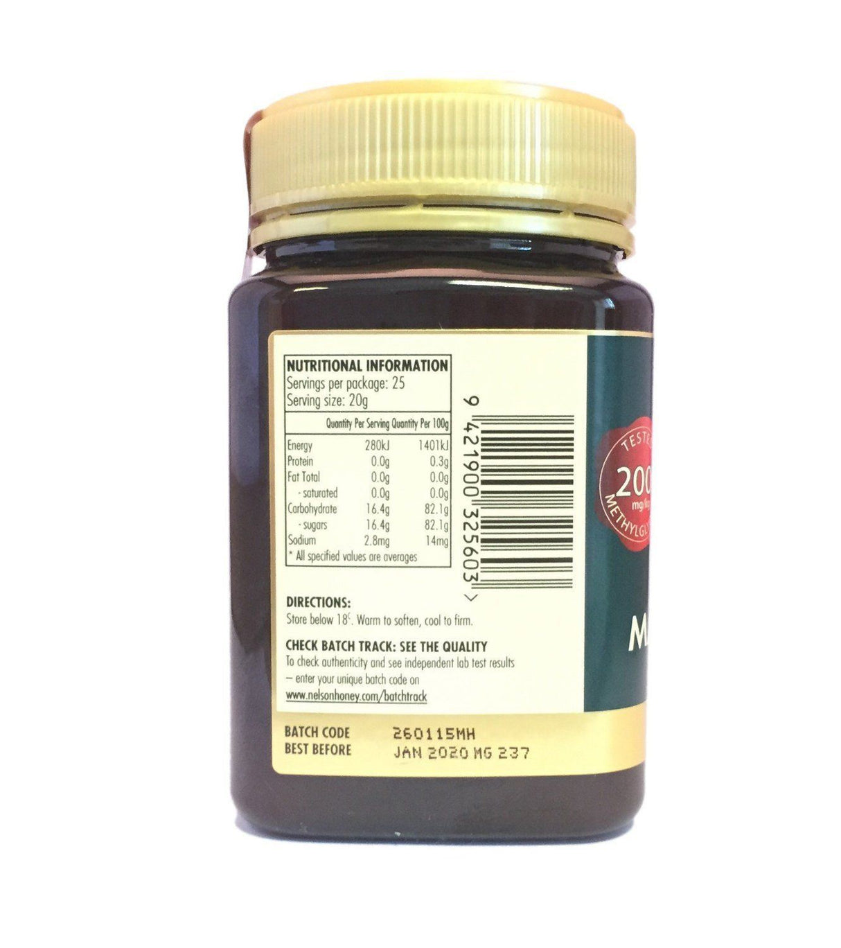 Nelson Manuka Honey MGO 200+ - 250g / 500g / 1kg