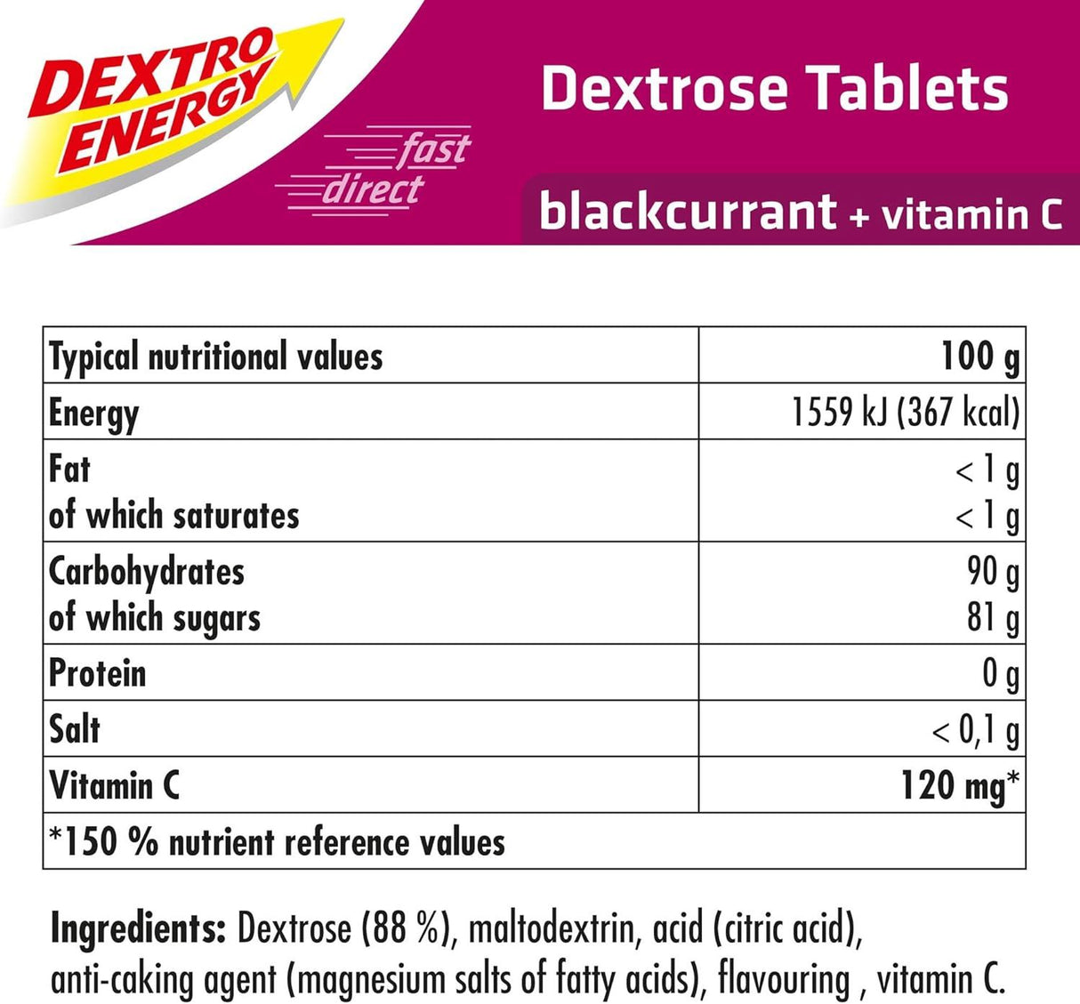 Dextro Energy Dextrose Glucose Fast Acting Tablets 47g - Multibuy Packs