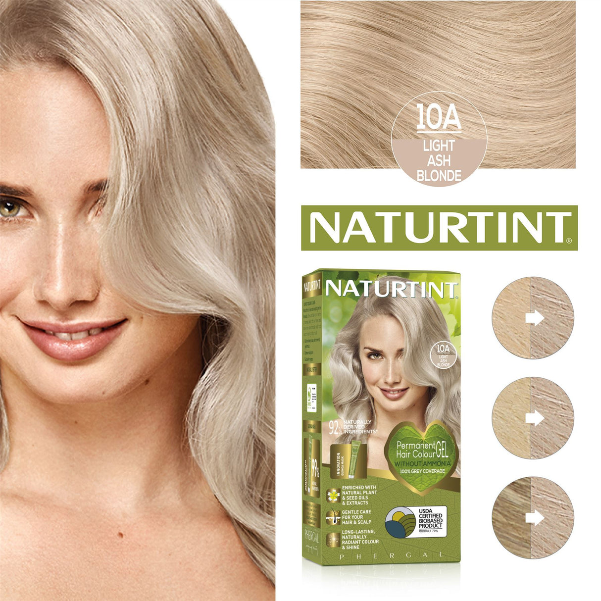 Naturtint Permanent Hair Colour, Plant Enriched Radiant Colour, Ammonia Free, Vegan-Friendly Formula, Long Lasting Grey Coverage - All Shades