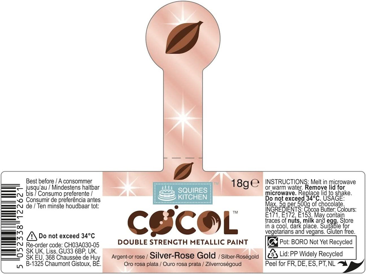 Squires Kitchen COCOL Extra Strength Colouring Paint for Chocolate 18g - All Shades