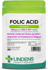 Lindens Folic Acid 400mcg - 240 Tablets