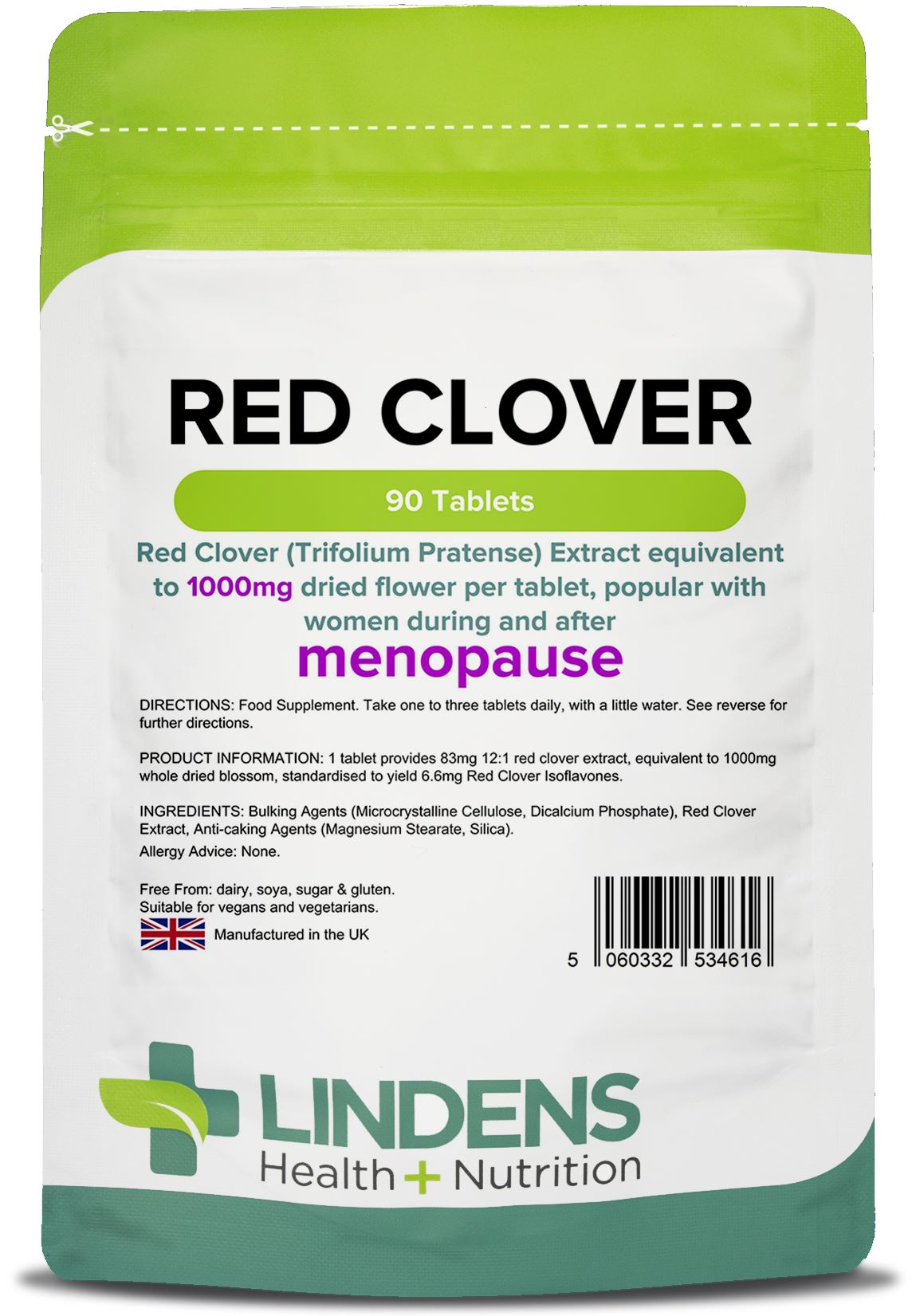 Lindens Red Clover 1000mg - 90 Tablets