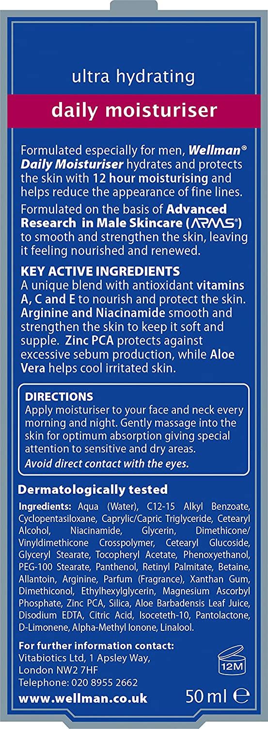 Vitabiotics Wellman Daily Moisturiser - 50ml