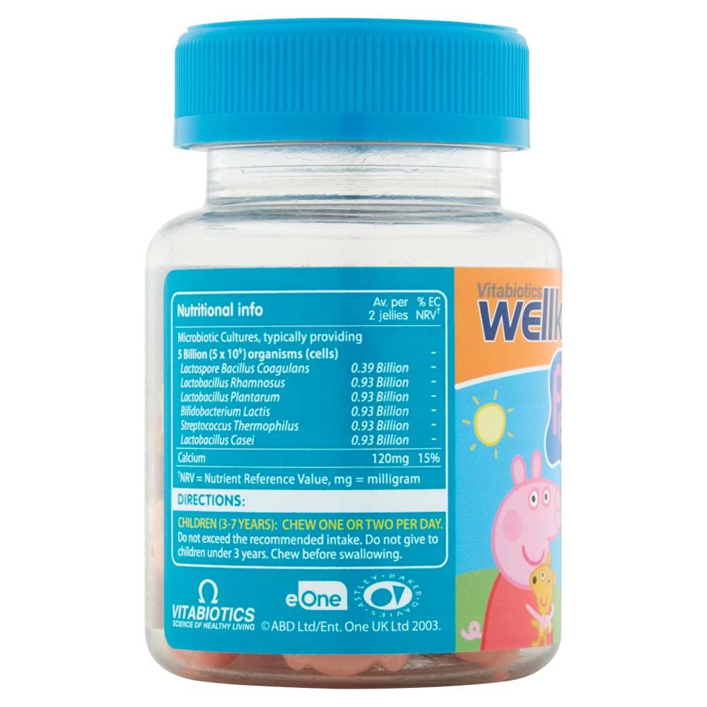 Vitabiotics WellKid Peppa Pig Pro-Tummy Natural Orange Flavour 3-7 Years - 30 Soft Jellies