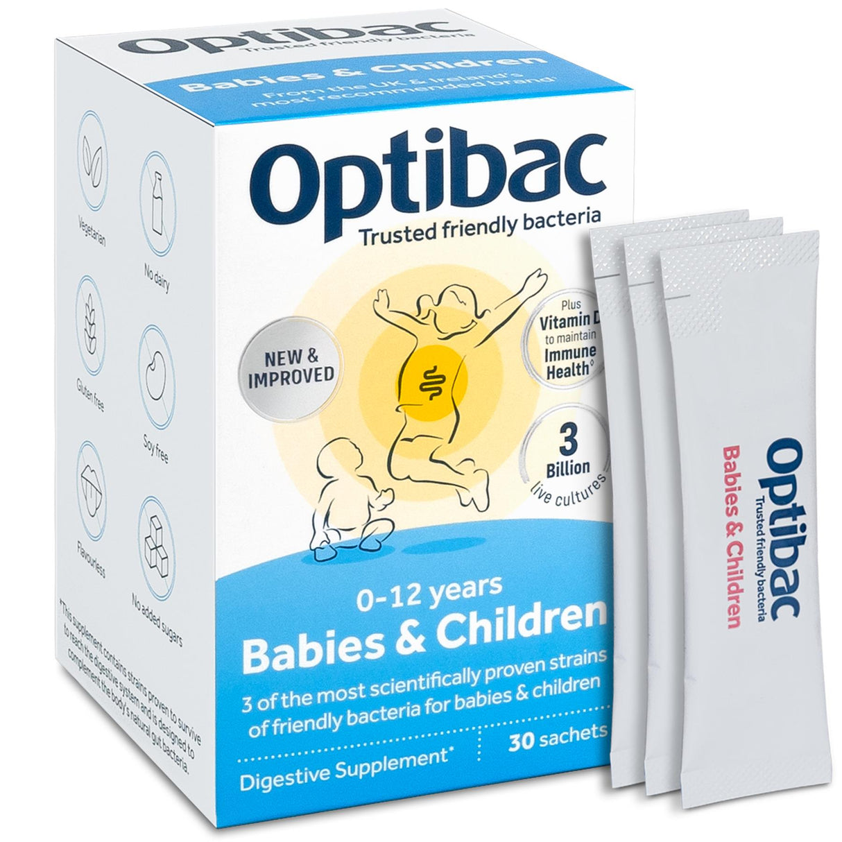 OptiBac Probiotics For Babies & Children 10 - 90 Sachets