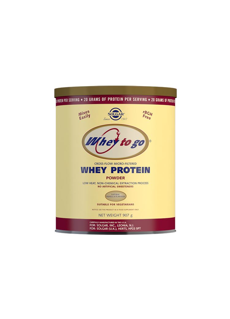 Solgar Whey To Go Natural Vanilla Flavour Protein Powder 907 g