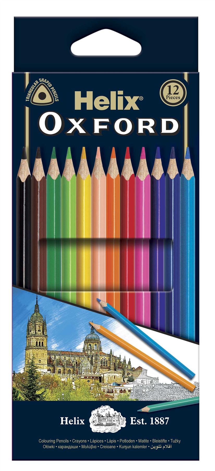 Helix Oxford 7" Colouring Pencils x12 Pack