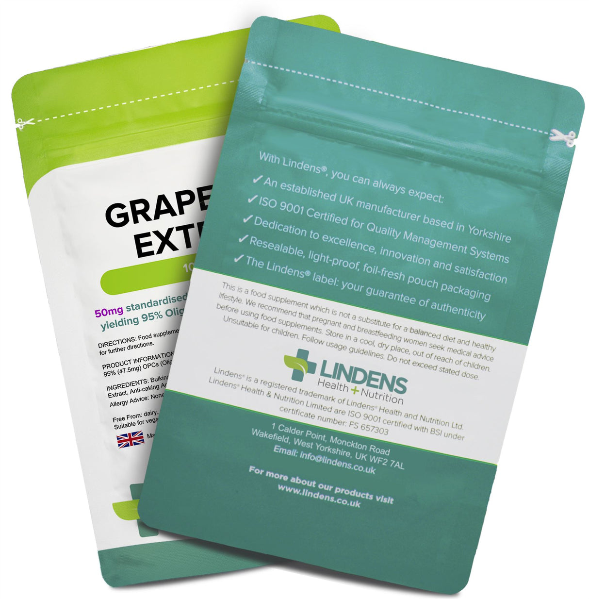 Lindens Grapeseed Extract 50mg - 100 Tablets