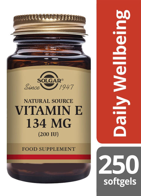 Solgar Natural Source Vitamin E 134 mg  (200 IU) - 250 Softgels