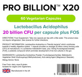 Lindens Pro Billion X20 (was Probiotic X20) 20bn CFU - 60 Capsules