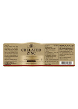 Solgar Chelated Zinc - 100 Tablets