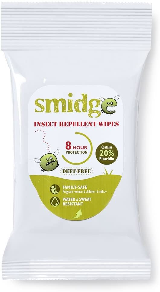 Smidge Insect Repellent Wipes - 1 Pack of 15 Wipes