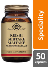 Solgar Reishi Shiitake Maitake Mushroom Extract - 50 Vegicaps