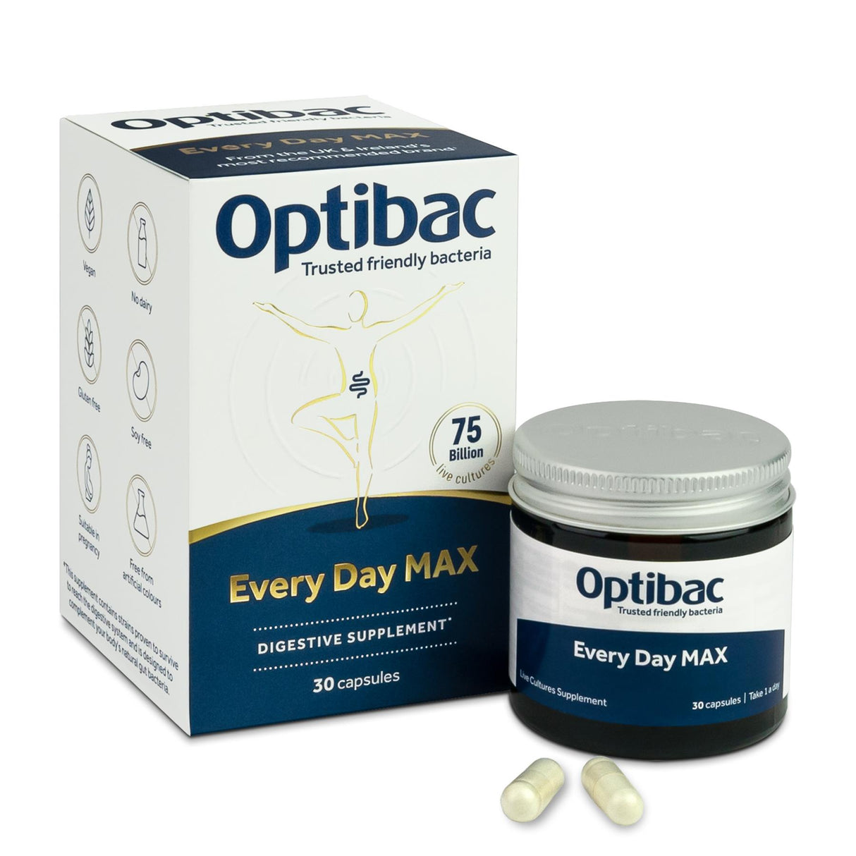 OptiBac Probiotics For Every Day Max Strength 30 Capsules